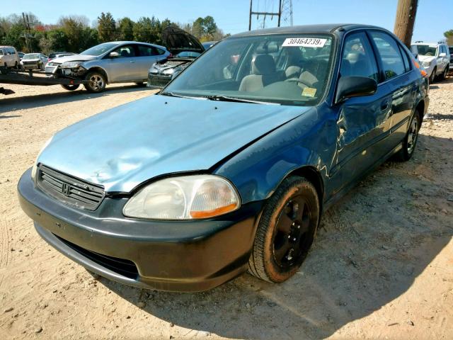 2HGEJ6676WH527119 - 1998 HONDA CIVIC LX BLUE photo 2