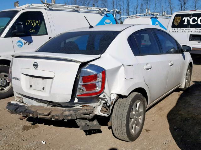 3N1AB61E98L673043 - 2008 NISSAN SENTRA 2.0 WHITE photo 4