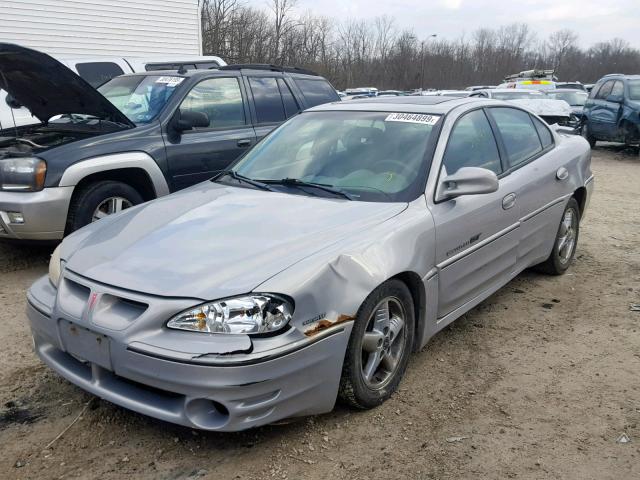 1G2NW52E3YM803632 - 2000 PONTIAC GRAND AM G GRAY photo 2