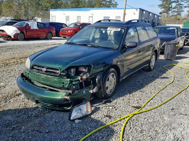 4S3BH635XY7301745 - 2000 SUBARU LEGACY L GREEN photo 2