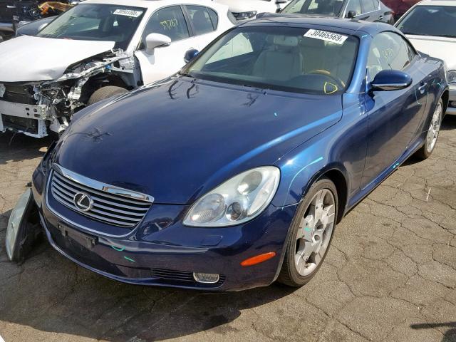 JTHFN48Y040060040 - 2004 LEXUS SC 430 BLUE photo 2