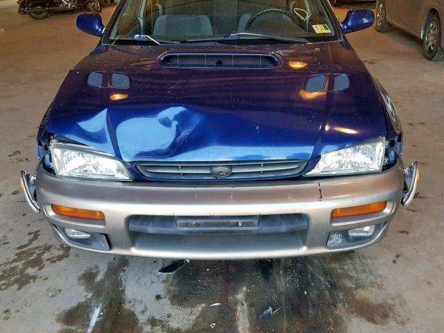 JF1GF48541H800149 - 2001 SUBARU IMPREZA OU BLUE photo 9