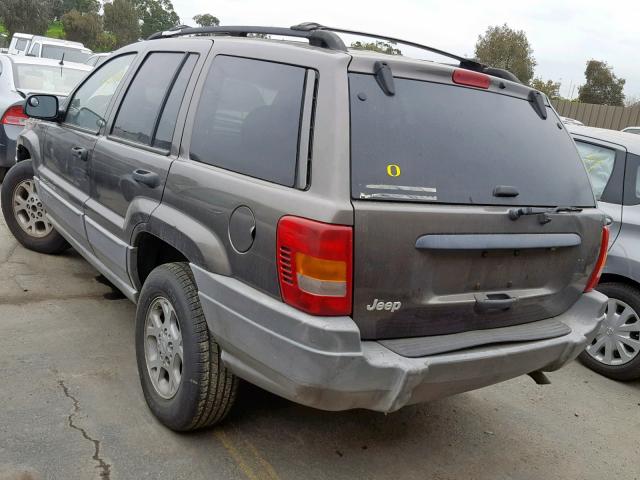 1J4G258S3XC704000 - 1999 JEEP GRAND CHER GRAY photo 3