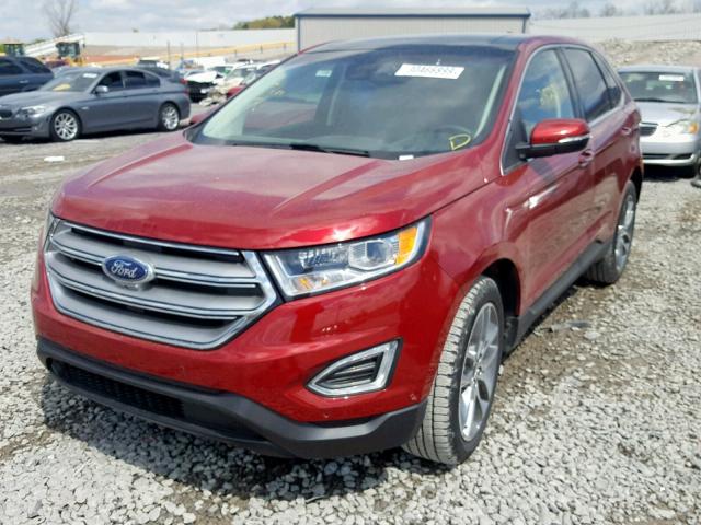 2FMPK4K84GBB78856 - 2016 FORD EDGE TITAN RED photo 2