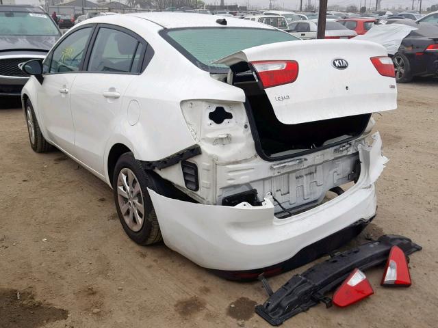 KNADM4A39F6521274 - 2015 KIA RIO LX WHITE photo 3