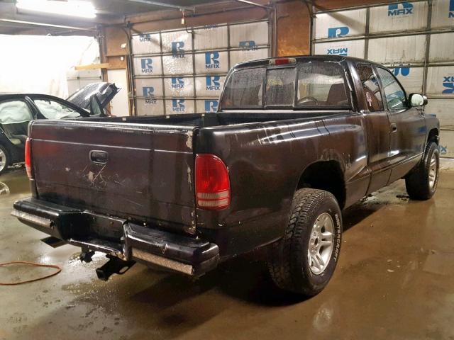 1D7HG42N63S314927 - 2003 DODGE DAKOTA SLT BLACK photo 4