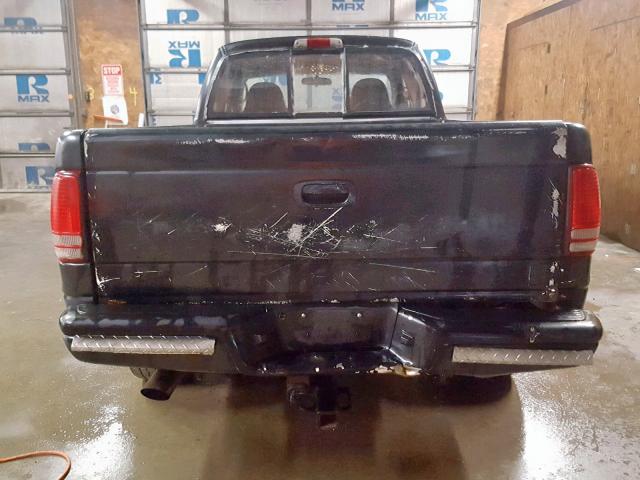 1D7HG42N63S314927 - 2003 DODGE DAKOTA SLT BLACK photo 9