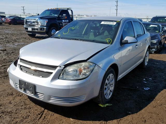 1G1AT58H297252168 - 2009 CHEVROLET COBALT LT SILVER photo 2