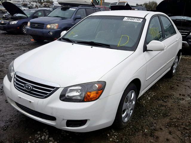 KNAFE222495640621 - 2009 KIA SPECTRA EX WHITE photo 2