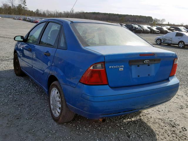 1FAFP34N77W309992 - 2007 FORD FOCUS ZX4 BLUE photo 3