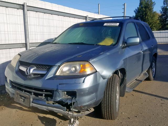 2HNYD18966H502588 - 2006 ACURA MDX TOURIN BLUE photo 2