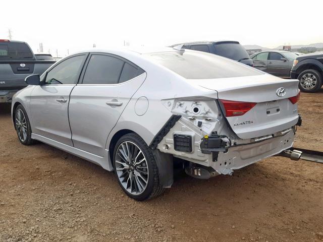 KMHD04LB0JU482318 - 2018 HYUNDAI ELANTRA SP SILVER photo 3