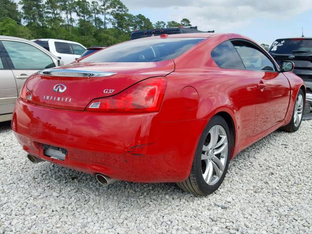 JNKCV64E68M114529 - 2008 INFINITI G37 BASE RED photo 4