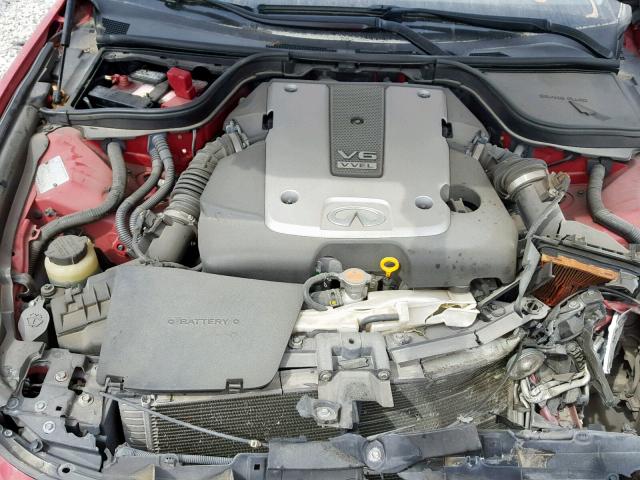 JNKCV64E68M114529 - 2008 INFINITI G37 BASE RED photo 7