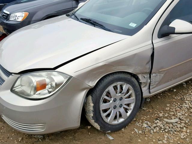 1G1AT58H697218606 - 2009 CHEVROLET COBALT LT TAN photo 9