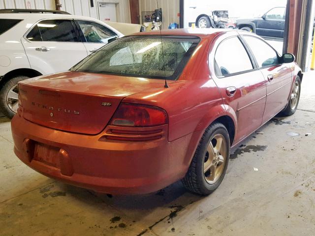 1B3EL46X85N693422 - 2005 DODGE STRATUS SX MAROON photo 4