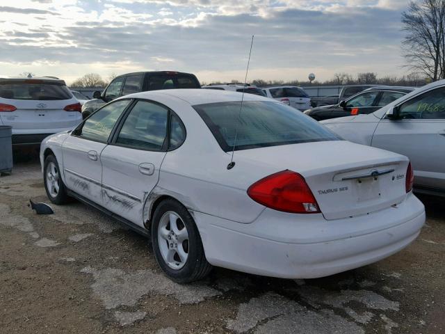 1FAFP55U51A286685 - 2001 FORD TAURUS SES WHITE photo 3