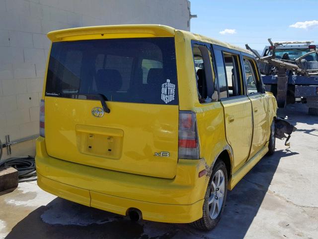 JTLKT334X54015173 - 2005 TOYOTA SCION XB 黄色 照片 4