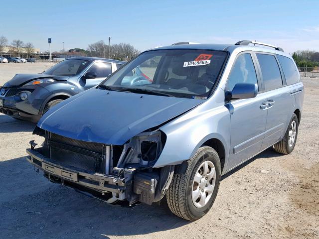 KNDMG4C38A6359105 - 2010 KIA SEDONA LX BLUE photo 2