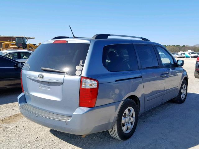 KNDMG4C38A6359105 - 2010 KIA SEDONA LX BLUE photo 4