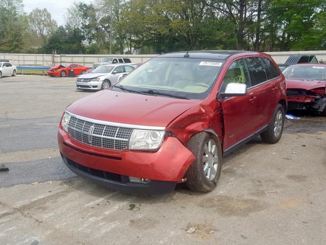 2LMDU68C87BJ04221 - 2007 LINCOLN MKX RED photo 2