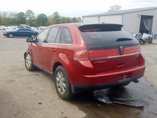 2LMDU68C87BJ04221 - 2007 LINCOLN MKX RED photo 3