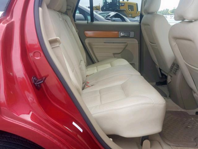 2LMDU68C87BJ04221 - 2007 LINCOLN MKX RED photo 6