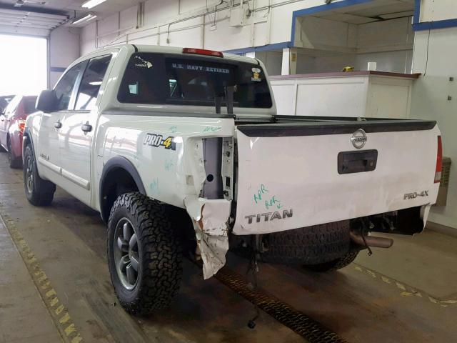 1N6AA0EC0EN513678 - 2014 NISSAN TITAN S WHITE photo 3