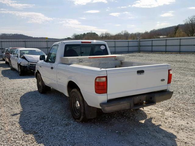 1FTYR10D02PB69785 - 2002 FORD RANGER WHITE photo 3