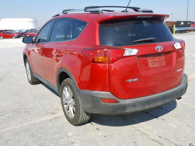 2T3YFREV0FW149166 - 2015 TOYOTA RAV4 LIMIT RED photo 3