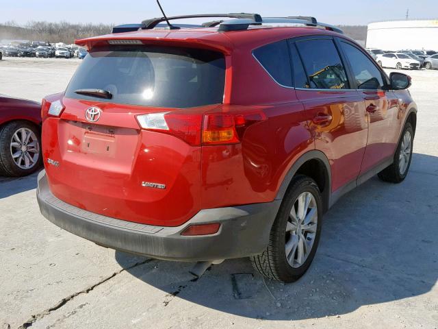 2T3YFREV0FW149166 - 2015 TOYOTA RAV4 LIMIT RED photo 4