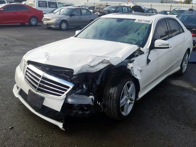 WDDHF5GB8BA266374 - 2011 MERCEDES-BENZ E 350 WHITE photo 2