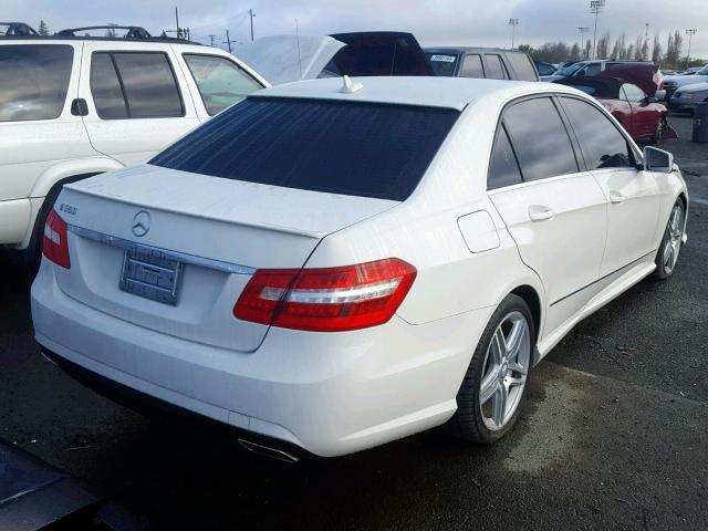 WDDHF5GB8BA266374 - 2011 MERCEDES-BENZ E 350 WHITE photo 4