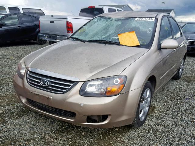 KNAFE222795613803 - 2009 KIA SPECTRA EX BEIGE photo 2