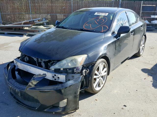 JTHBK262975050169 - 2007 LEXUS IS 250 BLACK photo 2