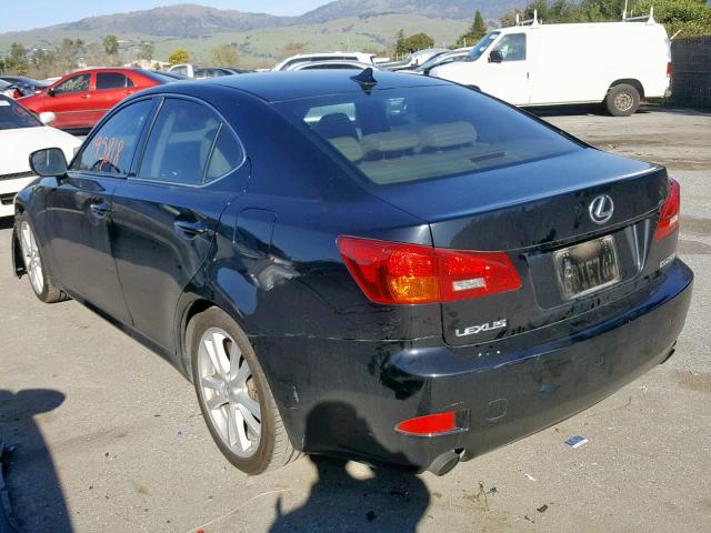 JTHBK262975050169 - 2007 LEXUS IS 250 BLACK photo 3