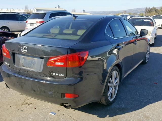 JTHBK262975050169 - 2007 LEXUS IS 250 BLACK photo 4