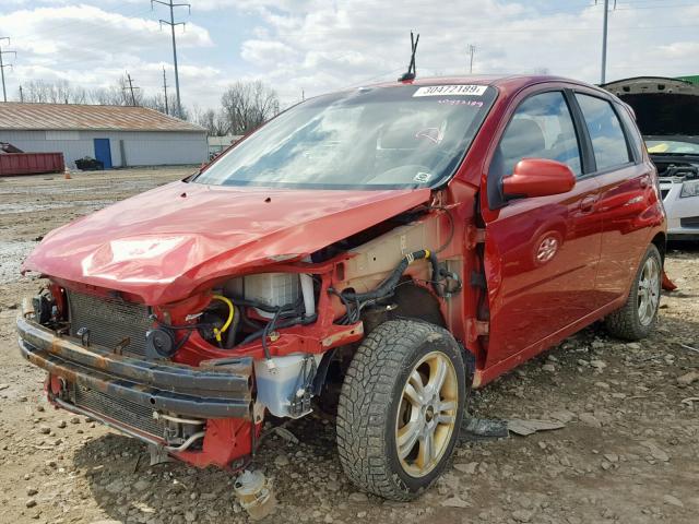 KL1TG6DE9BB209026 - 2011 CHEVROLET AVEO LT RED photo 2