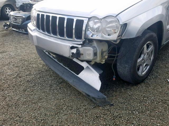 1J4HR58N45C506484 - 2005 JEEP GRAND CHER SILVER photo 9