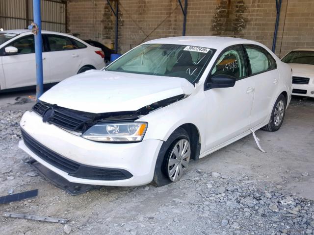 3VW2K7AJ3EM315881 - 2014 VOLKSWAGEN JETTA BASE WHITE photo 2