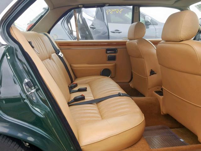 SAJAV1344GC433678 - 1986 JAGUAR XJ6 GREEN photo 6