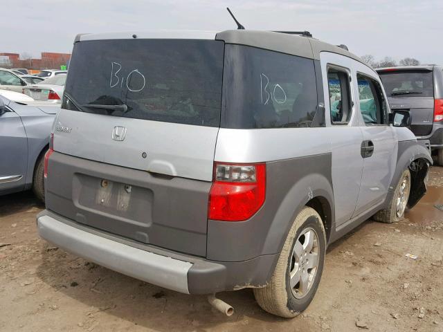 5J6YH28584L026254 - 2004 HONDA ELEMENT EX GRAY photo 4