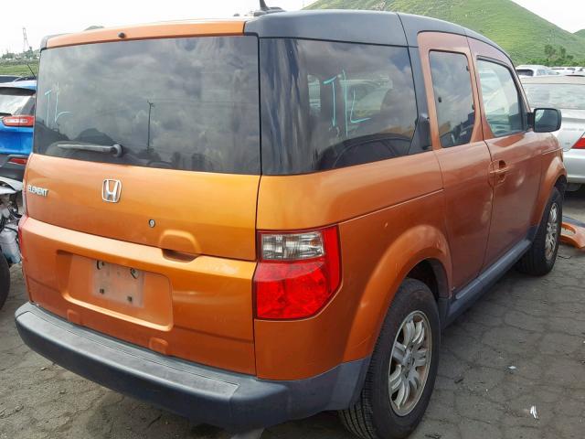 5J6YH18757L006012 - 2007 HONDA ELEMENT EX ORANGE photo 4