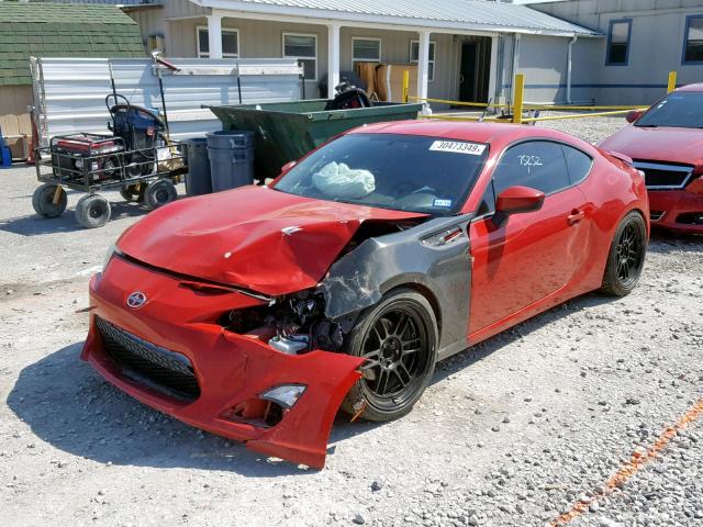JF1ZNAA17D1734601 - 2013 TOYOTA SCION FR-S RED photo 2