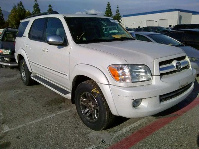 5TDBT48A57S285466 - 2007 TOYOTA SEQUOIA LI WHITE photo 1