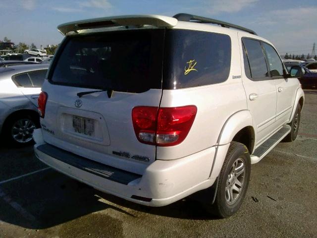 5TDBT48A57S285466 - 2007 TOYOTA SEQUOIA LI WHITE photo 4