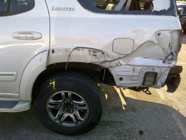 5TDBT48A57S285466 - 2007 TOYOTA SEQUOIA LI WHITE photo 9