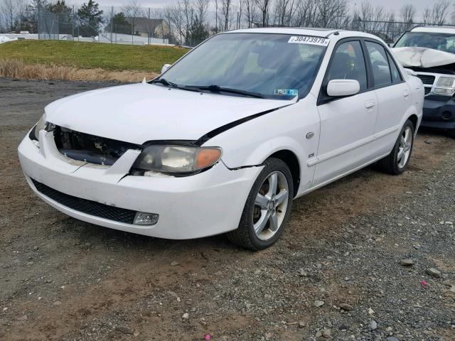 JM1BJ226131106183 - 2003 MAZDA PROTEGE DX WHITE photo 2