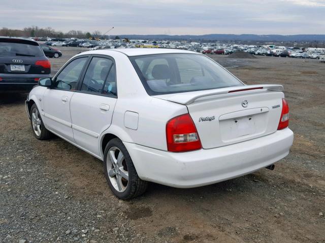 JM1BJ226131106183 - 2003 MAZDA PROTEGE DX WHITE photo 3