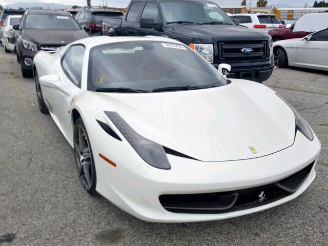 ZFF68NHA2D0189397 - 2013 FERRARI 458 SPIDER WHITE photo 1